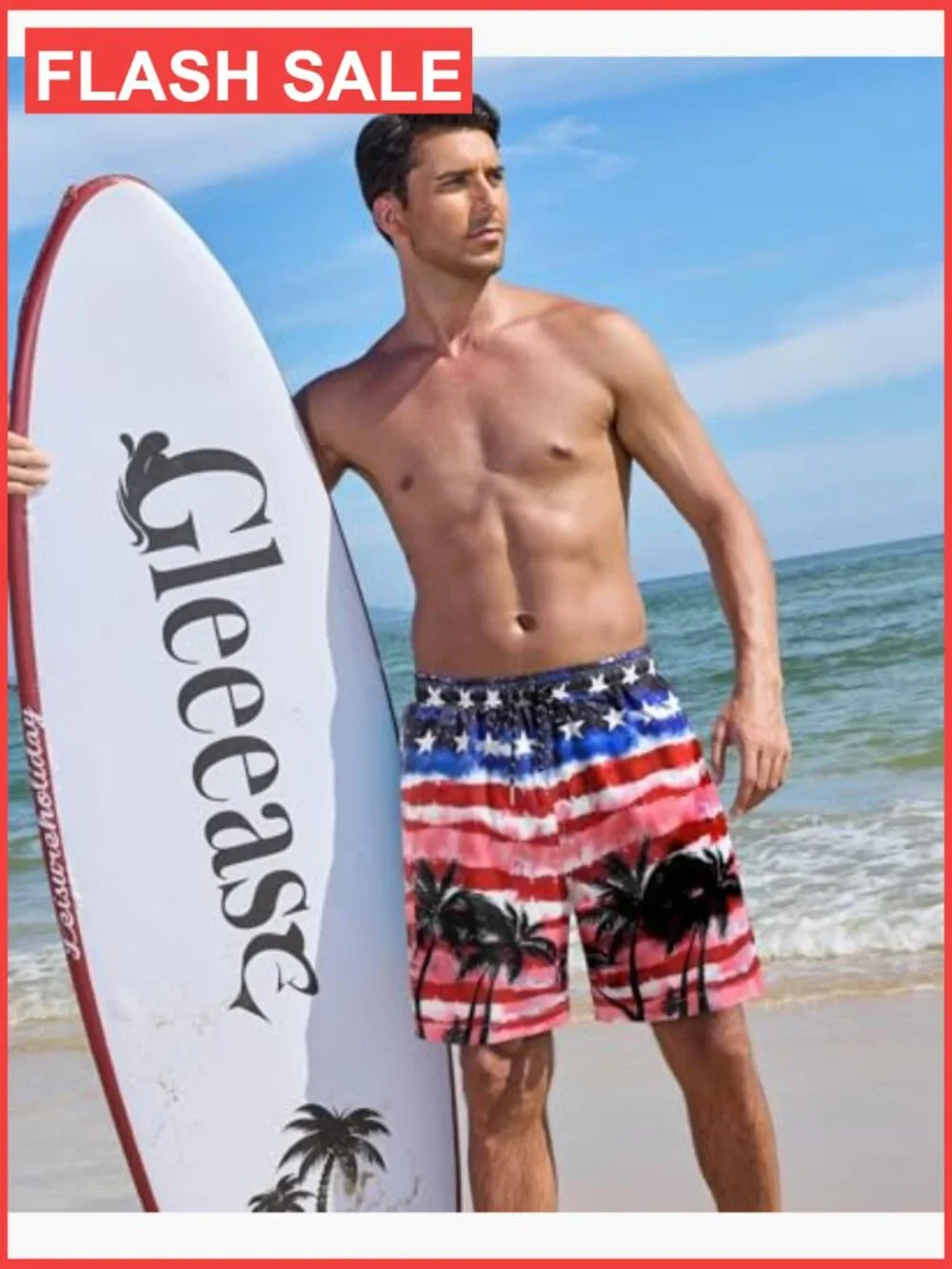 Men's Swim Trunks with Compression Liner Quick Dry Board Shorts